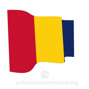 Wavy flag of Chad