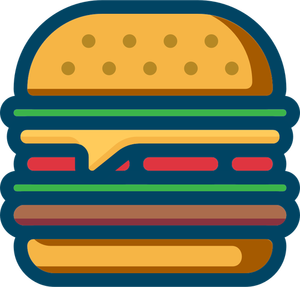 Imagen de una hamburguesa con queso