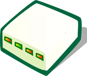 Vector illustraties van internet modem met kleur lichten