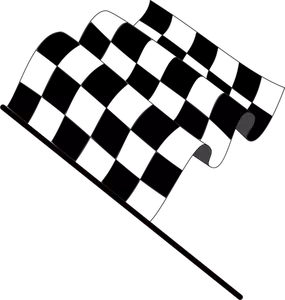 Wellenförmige Zielflagge Vektor-Bild