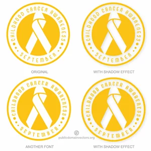 Stiker bulan kesadaran kanker anak