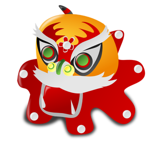 Chinese New Year mask vector image