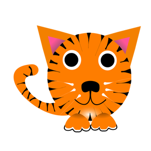 Vector clip art of tiger