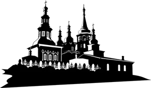 Igreja Ortodoxa em ilustração vetorial de Irkutsk