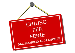 Italiensk rød '' lukke '' sign