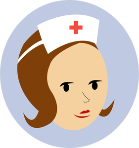 Pielęgniarka głowa ilustracja wektorowa logo