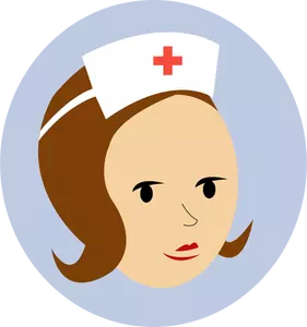 Sairaanhoitajan pään logovektorin kuva