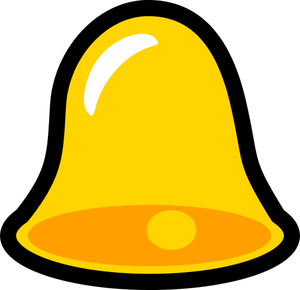 Yellow bell vector image