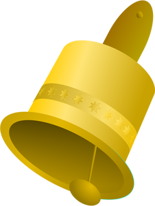 Zlaté vánoční zvonek vektor