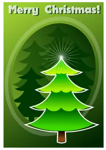 Crăciun fericit în imaginea vectorială de culoare verde