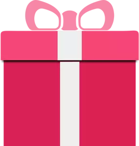 Pink Gift box vector clip art