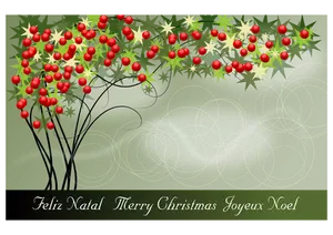 Illustration vectorielle de carte joyeux Noël en langue Français