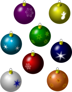Selezione di immagine vettoriale ornamenti di Natale