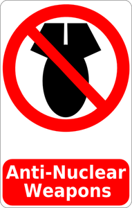 Anti-Atom-Waffen-Zeichen-Vektor-Bild
