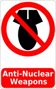 Armas antinuclear signo vector de la imagen