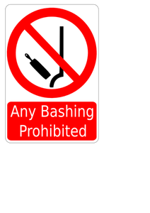 Bashing förbjudna tecken vektorbild
