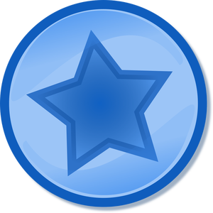 Blauwe cirkel ster te behalen