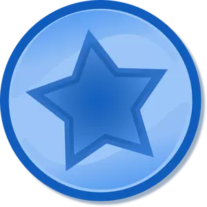 Blauwe cirkel ster te behalen