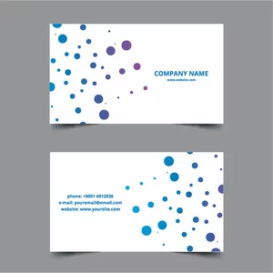 Abstract dots business card template