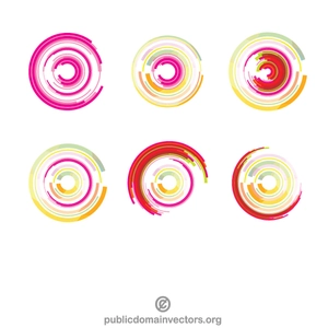 Colored circles vector pack 2