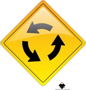 Kreisförmige Kreuzung Zeichen Vektor-illustration