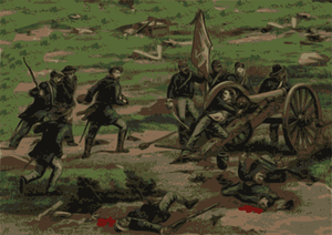 Dibujo vectorial de batalla de la guerra civil