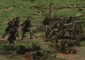 Războiul civil Bătălia de desen vector