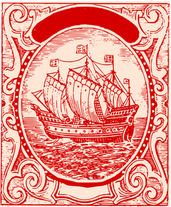 Vector de la imagen de un barco clásico