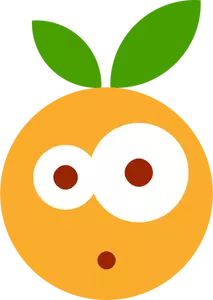 Förvånad över frukt emoji
