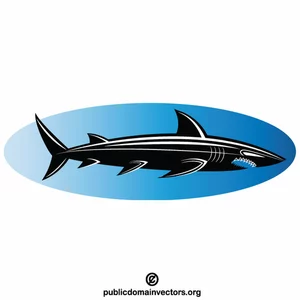 صورة ظلية خطيرة لسمك القرش