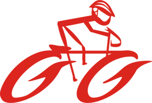 Forward moving cycling logo clip art