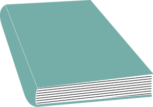Gráficos del vector azul libro cerrado