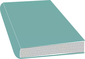 Blauwe gesloten boek vectorafbeeldingen