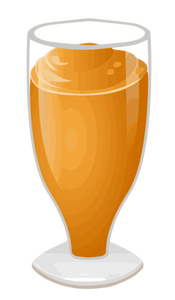 Vector afbeelding van het drinken van glas met smoothie