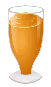 Vector image of drinking glass with smoothie