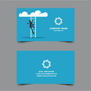 Cartão de visita da empresa em nuvem
