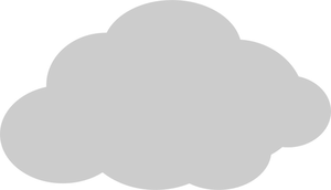 Jednoduchý šedý mrak ikony vektorový obrázek