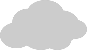 Image vectorielle de nuage gris simple icône