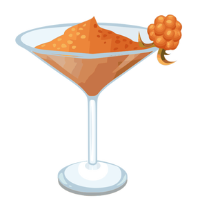 Vector afbeelding van glas met oranje cocktail drinken