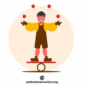Clown juggling