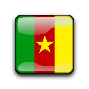 Cameroon flag button