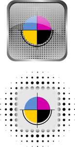 Disegno dell'icona per la tavolozza di colori CMYK vettoriale