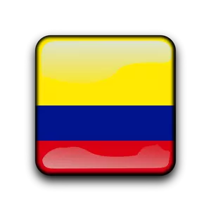 Kolumbia błyszczący przycisk wektor