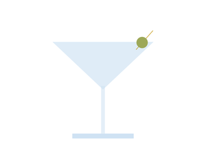 Cocktail oliivin kanssa