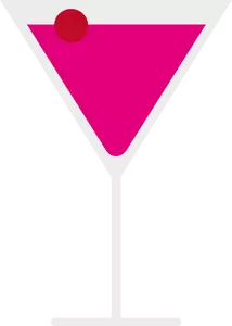 Illustration vectorielle d'un cocktail rose