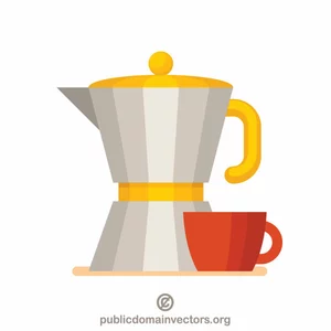 Coffee maker vector clip art