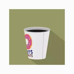 Vector clip art of takeaway coffee in cup