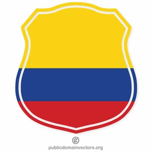 Colombian flag shield crest