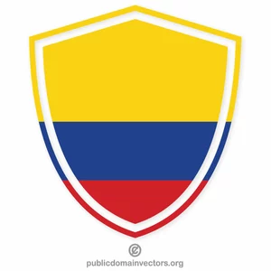 Colombian flag shield