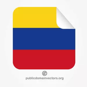 Autocollant drapeau colombien